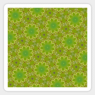 Lime Green Clover or Flower Looking Pattern - WelshDesignsTP003 Magnet